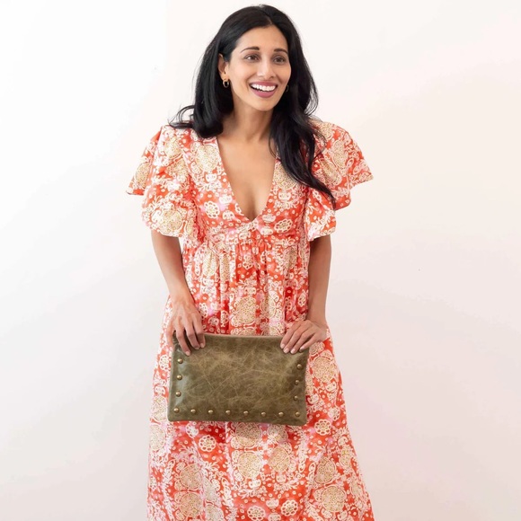 Anthropologie ⚜️ Maeve Printed Flutter-Sleeve Babydoll Dress - Picture 11 of 12